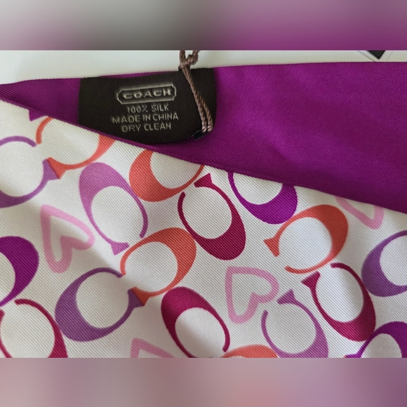 Coach Ashley Leather Hobo Bag Tea Rose/Coral + NWT Coach 100% Silk Twilly - Picture 16 of 16